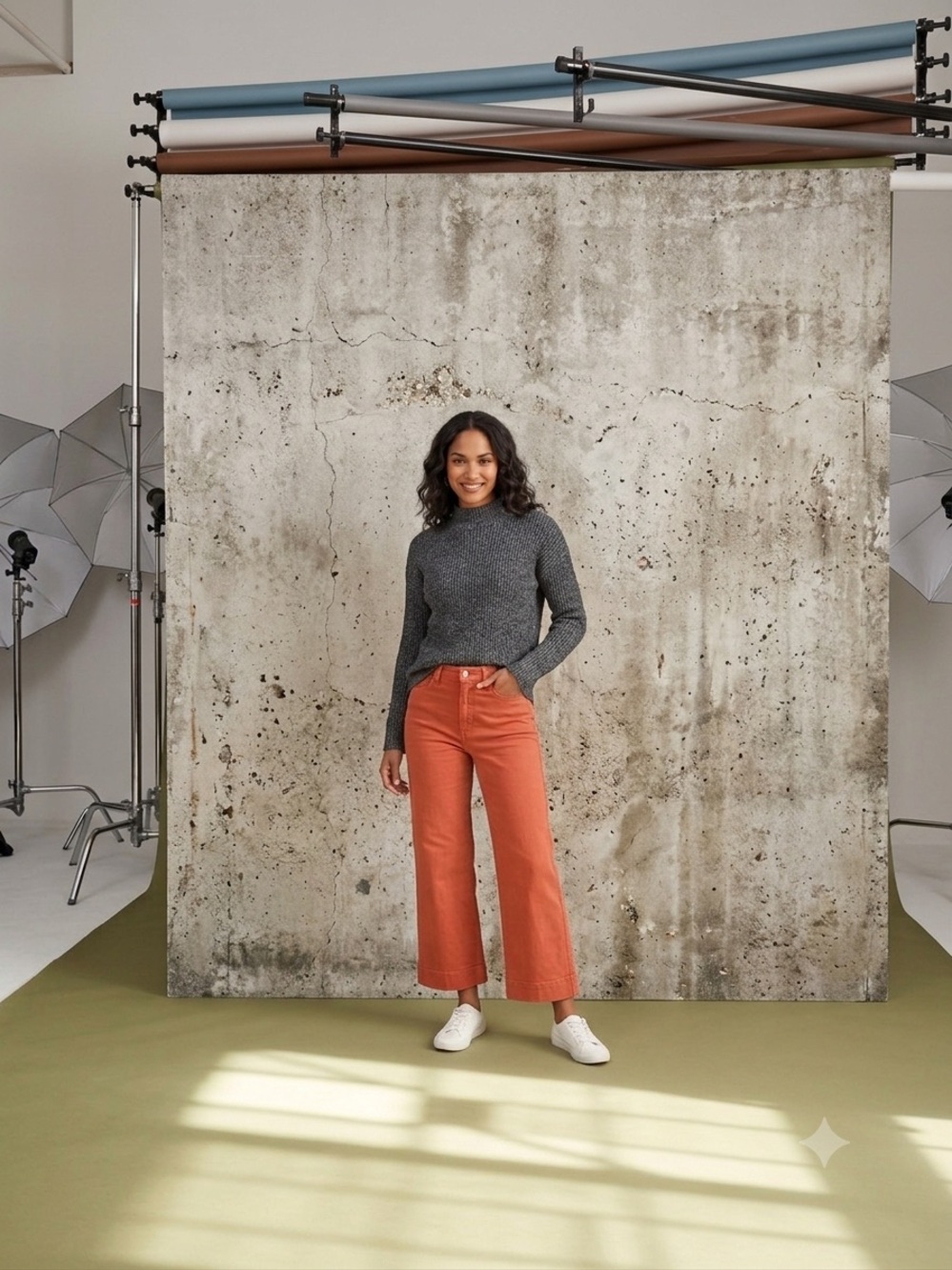 Madewell Orange Cropped Straight-Leg Jeans